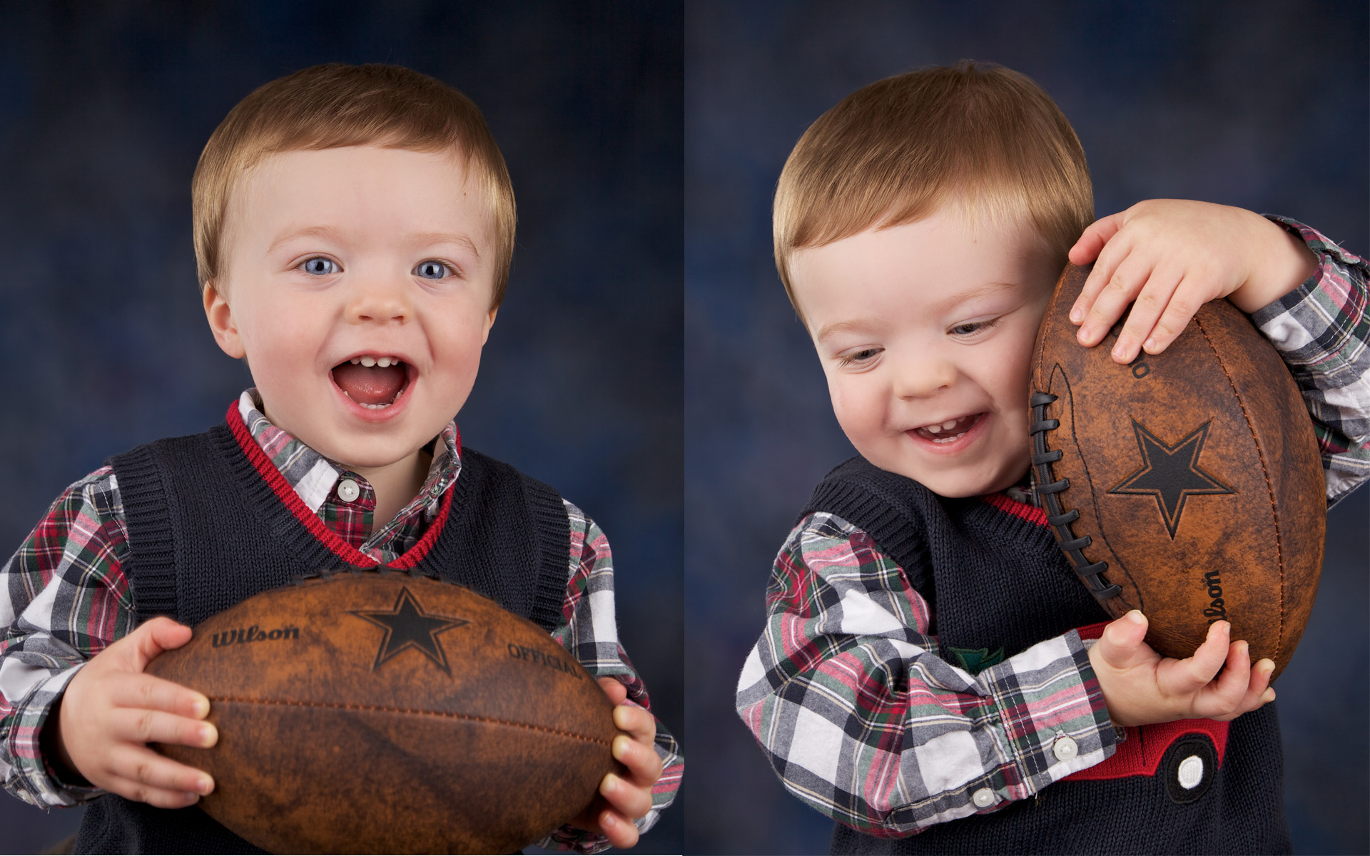 Toddler Cowboys football session in Addison TX